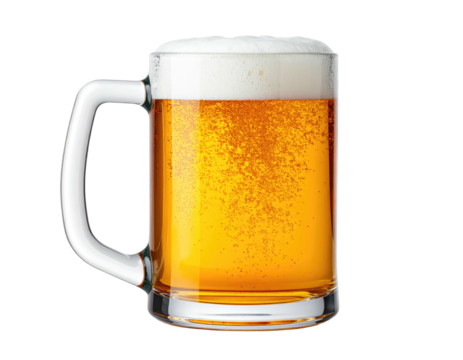 A full glass beer mug - Powered by Adobe
