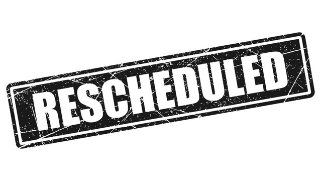 Rescheduled stamp with grunge texture