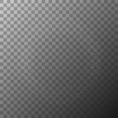 White Light Confetti Ring – Glitter Circle Overlay, Sparkle Glitter Circle Frame – White Light Confetti Overlay, Transparent Confetti Circle – Shiny Light Glitter Ring