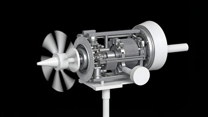 Mechanical engine cross-section