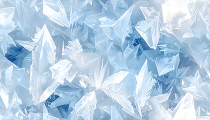 Obraz premium ice crystals on blue background
