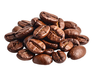Pile of roasted coffee beans