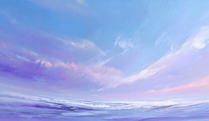 Pastel sky, soft clouds