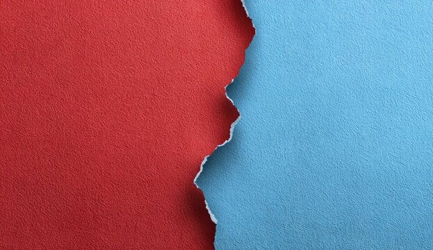 Ripped paper, two colors