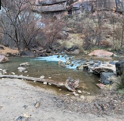 View from Zion canyon trail.