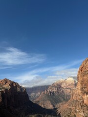 View from canyon overlook trail view point, Zion canyon.