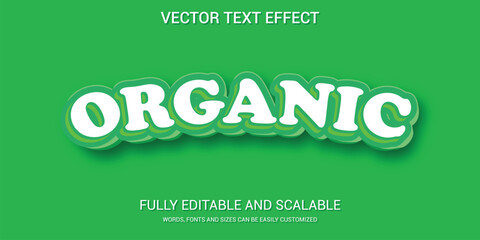 ORGANIC Text Effect Fully Editable Vector