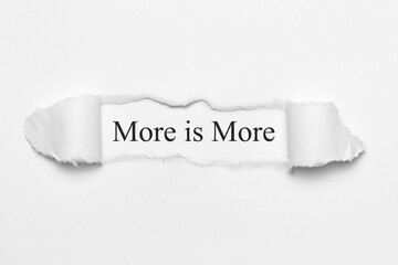 More is More	
