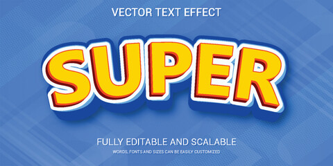 SUPER Text Effect Fully Editable Vector