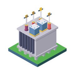 isometric view of a modern factory