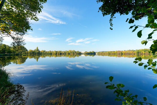  Laveyssière lake in Port aux Cerises Leisure island. Draveil city 