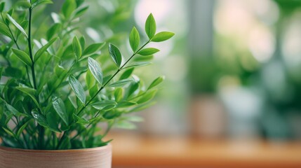 Lush Greenery: A Close-Up of Vibrant Leaves in a Natural Indoor Setting, Showcasing the Beauty of Houseplants and Their Calming Presence