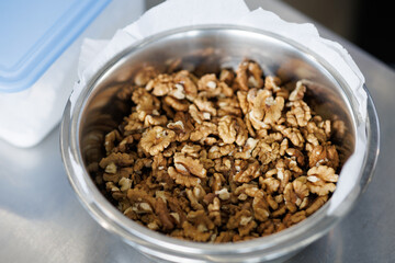 clean walnuts in a bowl