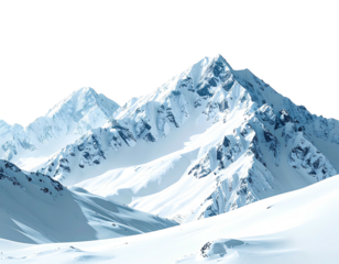 Snowy mountain range panorama (2)