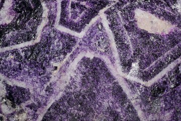 Micro crystals of fluorite and amethyst on sandstone: Mys Korabl deposit, White Sea, Russia. Magnification scale 3.7X