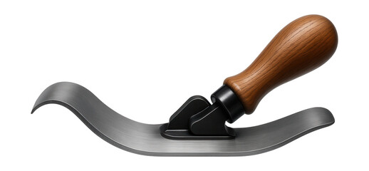 Obraz premium Flexible sole plane for shaping curved surfaces in boat-building.