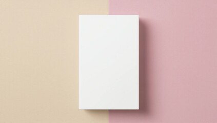 Blank A4 paper template on two color paper with brown and pink of background. 