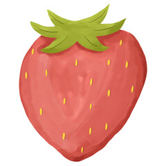 Strawberry Watercolor Illustration