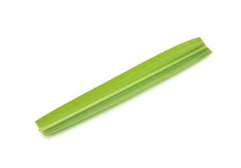 Fresh Green Lemongrass Blade Isolated White Background