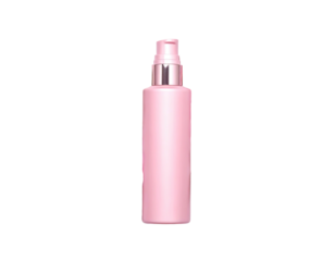 Pink cosmetic bottle