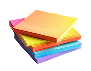 Stack of colorful sticky notes