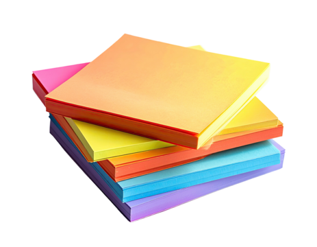 Stack of colorful sticky notes