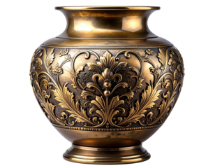 Ornate brass vase