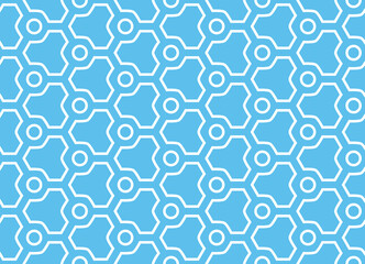 Abstract geometric pattern. A seamless vector background. White and blue ornament. Graphic modern pattern. Simple lattice graphic design
