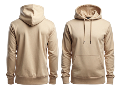 Front and back view of a light beige hoodie (4)