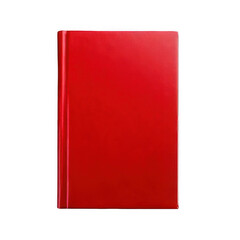 Blank red book isolated on transparent background