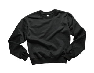 A dark gray sweatshirt, laid flat