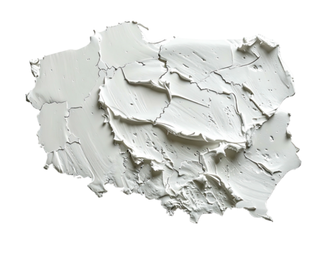 White textured map of Poland