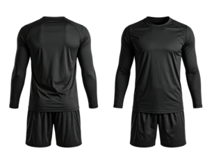 Black athletic tracksuit, front and back