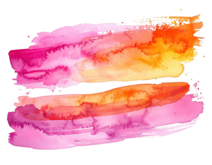 Abstract watercolor brushstrokes in vibrant hues