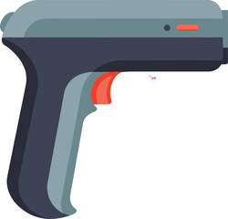 Fototapeta premium Electroshock weapon illustration against a white background in full view