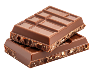 Two pieces of dark chocolate stacked (1)