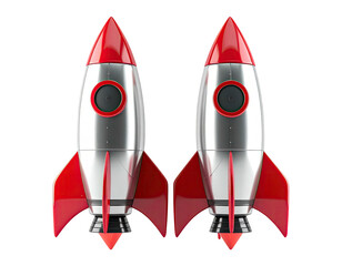 Two retro rockets aligned