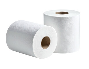 Two rolls of white paper towels (2)