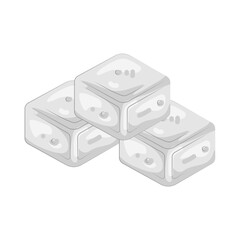 Obraz premium Illustration of Stacked Sugar Cubes