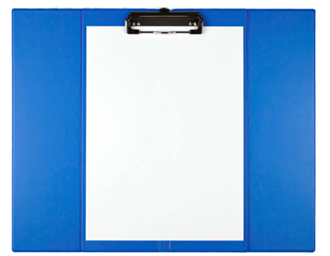 Blue clipboard with blank paper (3)