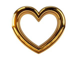 Golden heart-shaped frame (2)