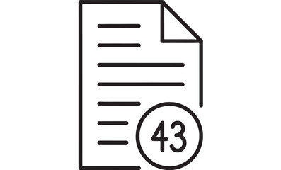 Document icon with a circled number indicating quantity or count