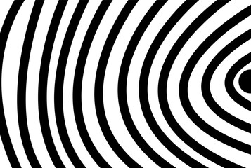 Fototapeta premium Abstract Vector Background of Waves, Optical Illusion, Black and White Line Art, Wave Icon, Optical Art Background, Wave Design, Abstract Lines, Modern Striped Background, Zebra Stripes