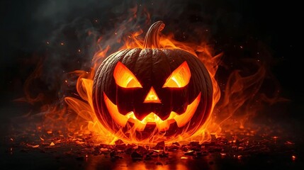 Flaming Jack-o’-Lantern