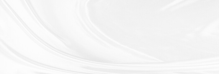 Naklejka na ściany i meble White gray satin texture that is white silver fabric silk panorama background with beautiful soft blur pattern natural.