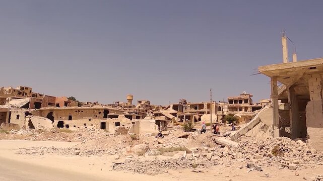 Aleppo, Syria.
Destroyed buildings after heavy airstrikes and fierce frontline battles, showing the brutality of war, human suffering, and the urgent need for reconstruction and peace. War