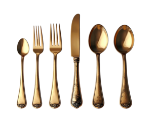 Gold-toned dinnerware set