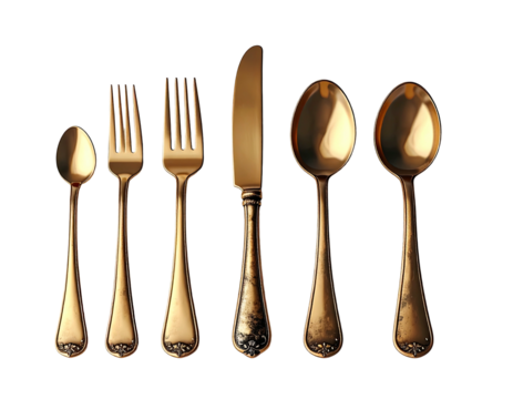 Gold-toned dinnerware set