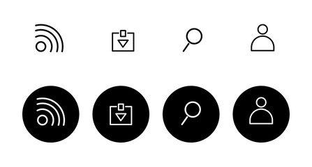 vector website icon set