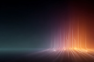 Abstract Digital Background with Colorful Lines and Glowing Effects for Design